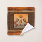Southwest Kokopelli Bath Towel Set Bad Handdoek (Wasdoekje)