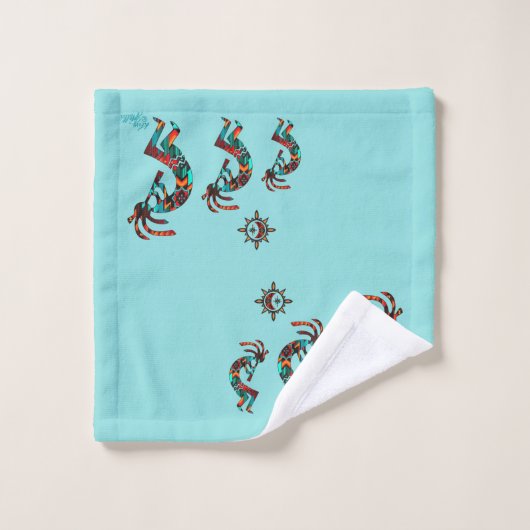 Southwest Kokopelli Bath Towel Set Bad Handdoek (Wasdoekje)