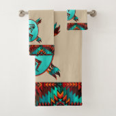 Southwest Kokopelli Bath Towel Set Bad Handdoek (Insitu)