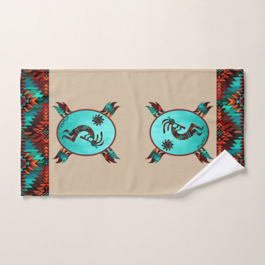 Southwest Kokopelli Bath Towel Set Bad Handdoek (Handdoek)