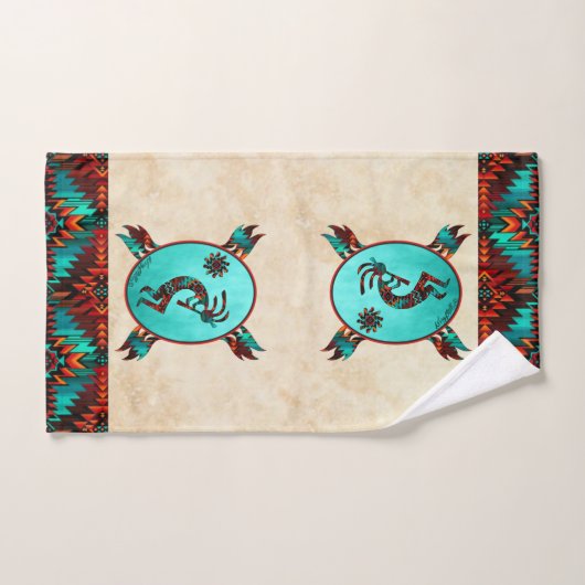 Southwest Kokopelli Bath Towel Set Bad Handdoek (Handdoek)