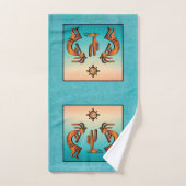 Southwest Kokopelli Bath Towel Set Bad Handdoek (Handdoek)