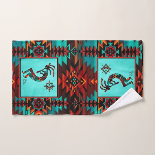 Southwest Kokopelli Bath Towel Set Bad Handdoek (Handdoek)