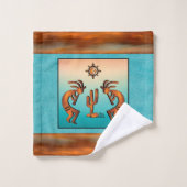Southwest Kokopelli Bath Towel Set Bad Handdoek (Wasdoekje)