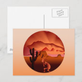 Southwest Kokopelli Briefkaart (Voorkant / Achterkant)