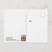 Southwest Kokopelli Bunnipelli Rabbit Whimsical  Briefkaart (Achterkant)