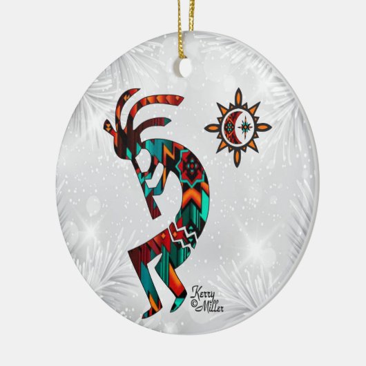 Southwest Kokopelli Ceramic Ornament (Links)