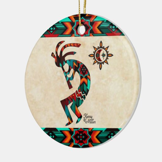 Southwest Kokopelli Ceramic Ornament (Links)