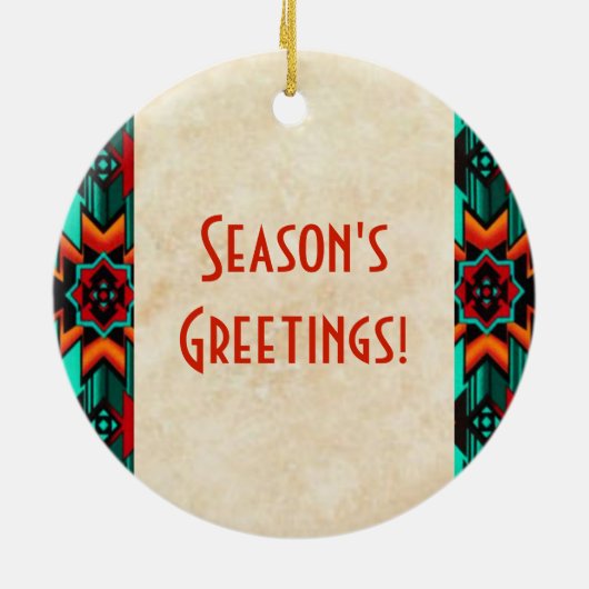 Southwest Kokopelli Ceramic Ornament (Achterkant)