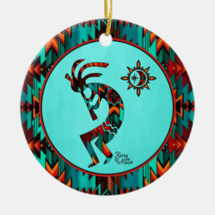 Southwest Kokopelli Ceramic Ornament