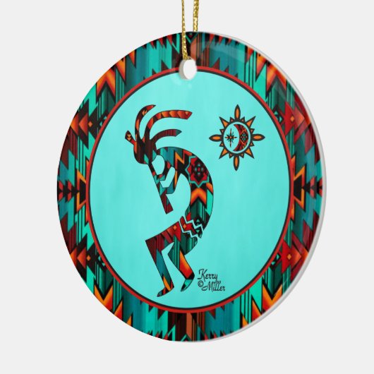 Southwest Kokopelli Ceramic Ornament (Links)