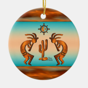 Southwest Kokopelli Ceramic Ornament