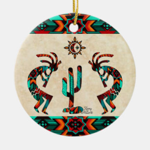 Southwest Kokopelli Ceramic Ornament
