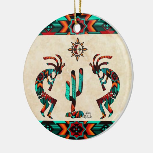 Southwest Kokopelli Ceramic Ornament (Links)