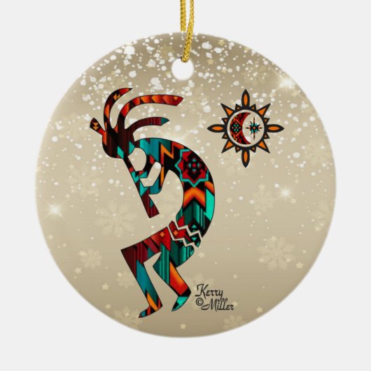 Southwest Kokopelli Ceramic Ornament (Voorkant)