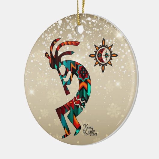 Southwest Kokopelli Ceramic Ornament (Links)