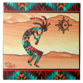 Southwest Kokopelli CERAMIC TILE Tegeltje (Voorkant)
