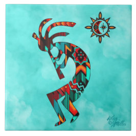 Southwest Kokopelli Ceramic Tile Tegeltje