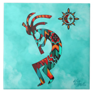 Southwest Kokopelli Ceramic Tile Tegeltje
