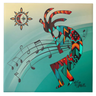 Southwest Kokopelli CERAMIC TILE Tegeltje