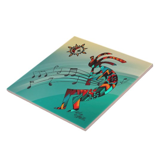 Southwest Kokopelli CERAMIC TILE Tegeltje (Zijkant)