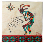 Southwest Kokopelli Ceramic Tile Tegeltje (Voorkant)