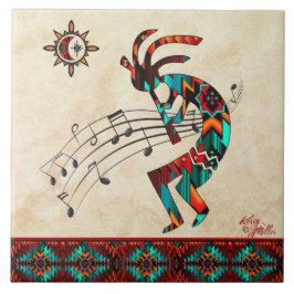Southwest Kokopelli Ceramic Tile Tegeltje