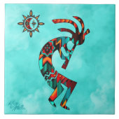 Southwest Kokopelli Ceramic Tile Tegeltje (Voorkant)