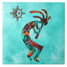 Southwest Kokopelli Ceramic Tile Tegeltje
