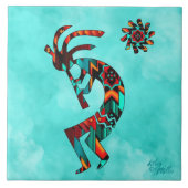 Southwest Kokopelli Ceramic Tile Tegeltje (Voorkant)