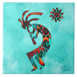 Southwest Kokopelli Ceramic Tile Tegeltje