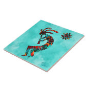 Southwest Kokopelli Ceramic Tile Tegeltje (Zijkant)