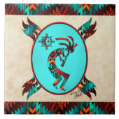 Southwest Kokopelli Ceramic Tile Tegeltje (Voorkant)