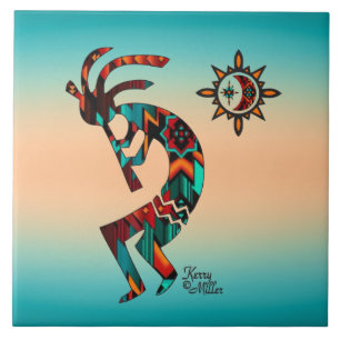 Southwest Kokopelli CERAMIC TILE Tegeltje