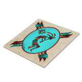 Southwest Kokopelli Ceramic Tile Tegeltje (Zijkant)