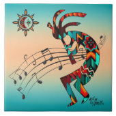 Southwest Kokopelli Ceramic Tile Tegeltje (Voorkant)