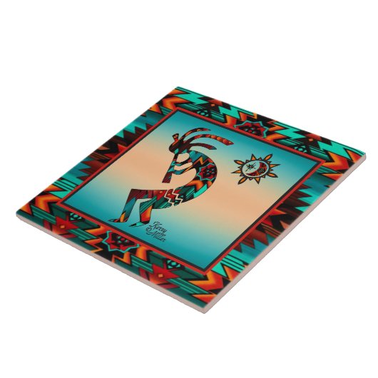 Southwest Kokopelli CERAMIC TILE Tegeltje (Zijkant)