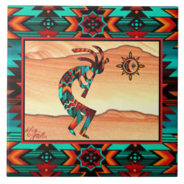 Southwest Kokopelli Ceramic Tile Tegeltje