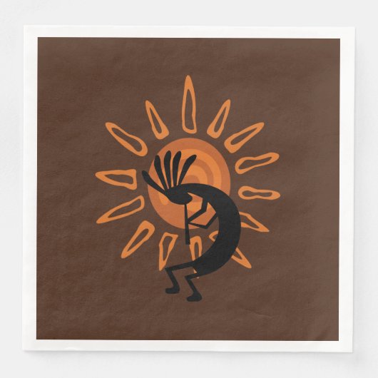 Southwest Kokopelli Desert Sun Servet (Voorkant)