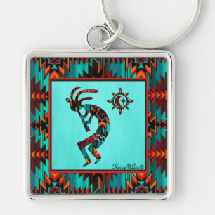 Southwest Kokopelli die Flute Sleutelhanger speelt