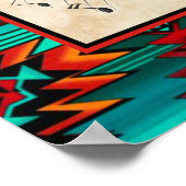 Southwest Kokopelli die het Poster van de Flute sp (Hoek)