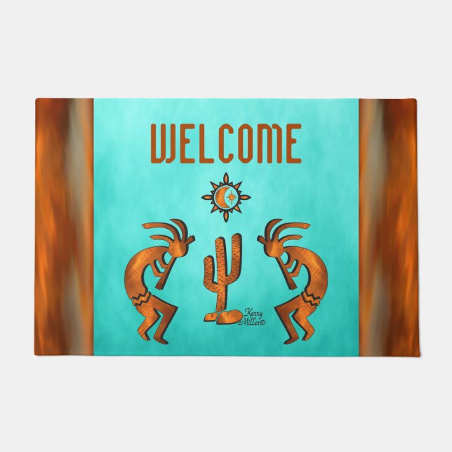 Southwest Kokopelli Doormat Deurmat (Voorkant)