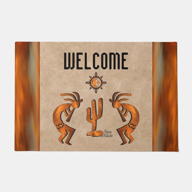 Southwest Kokopelli Doormat Deurmat (Voorkant)