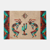 Southwest Kokopelli en Cactus Doormat Deurmat (Voorkant)