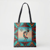 Southwest Kokopelli en Sun Canvas tas (Voorkant)
