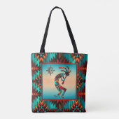 Southwest Kokopelli en Sun Canvas tas (Achterkant)