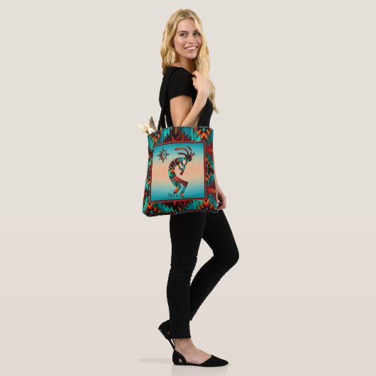Southwest Kokopelli en Sun Canvas tas (Op model)