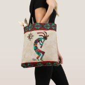 Southwest Kokopelli en Sun Canvas tas (Dichtbij)