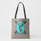 Southwest Kokopelli en Sun Canvas tas (Voorkant)