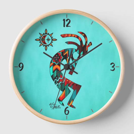 Southwest Kokopelli en Sun Clock (Voorkant)